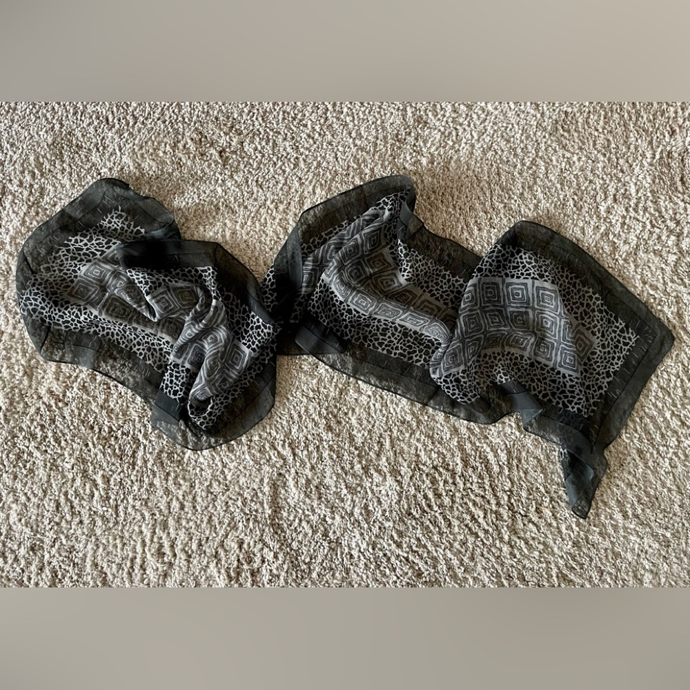 White House Black Market Animal Print Scarf